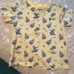 Ralph Lauren Kids Yellow Nautical Print Tee